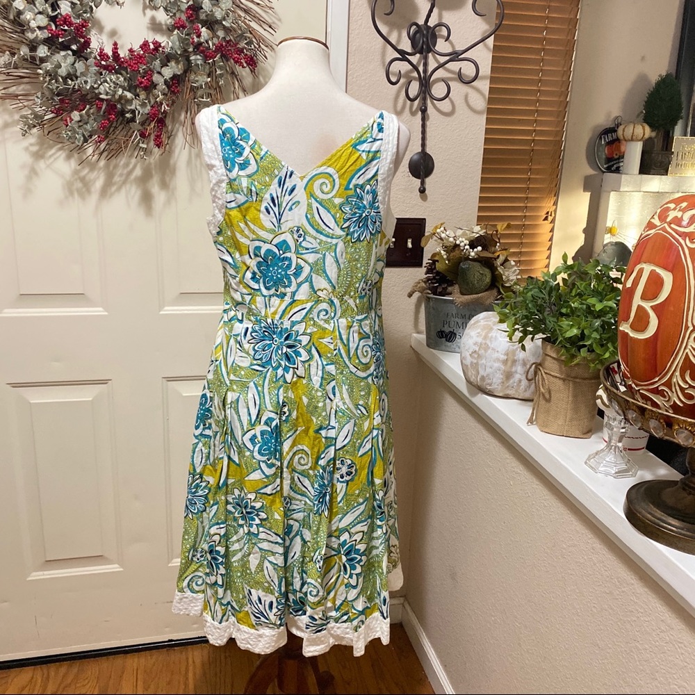 Per Una Floral Spaghetti Straps Lace Hem Dress - Picture 5 of 8